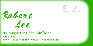robert lee business card
